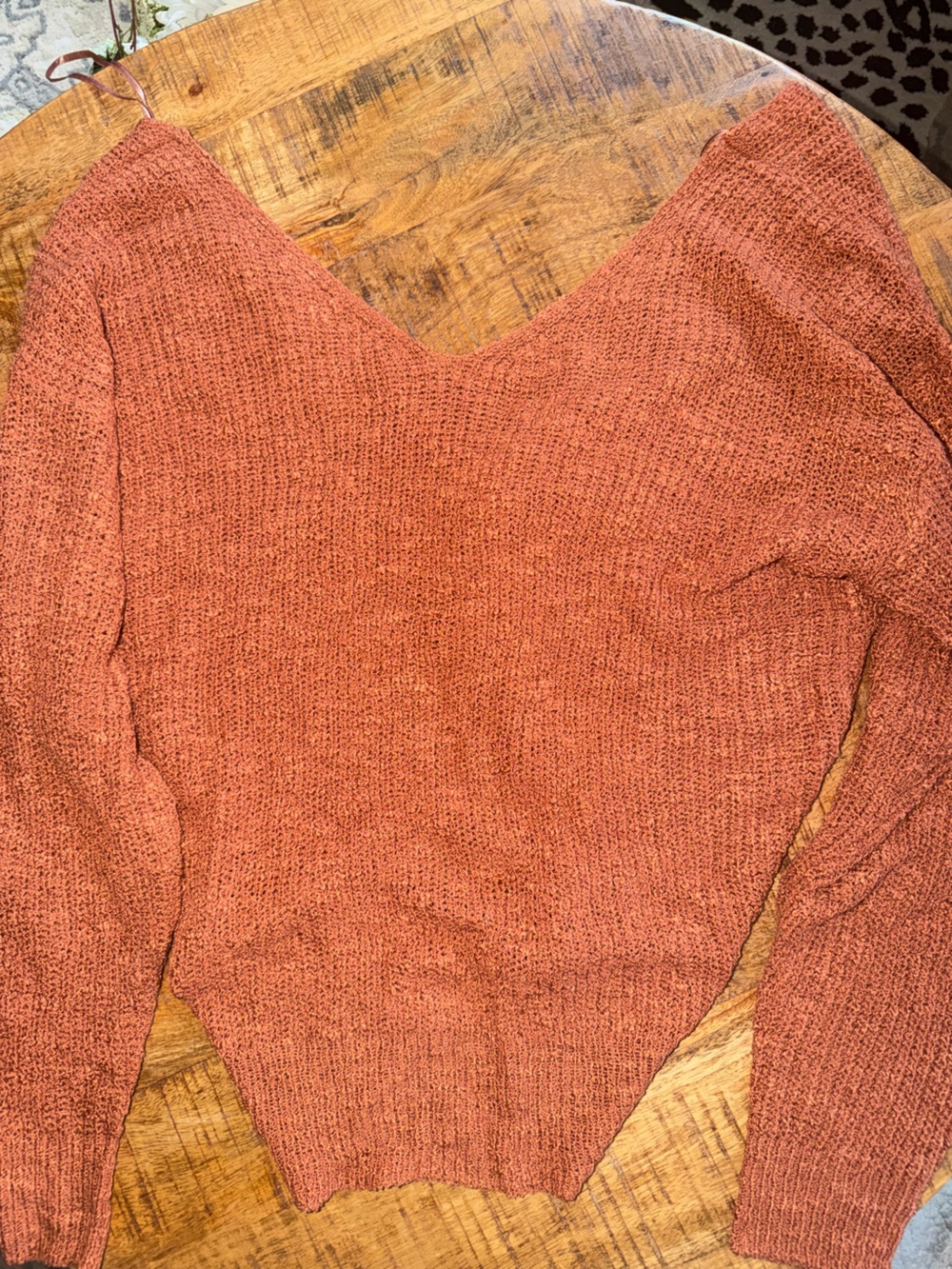 Rust Orange Knit Women's Sweater